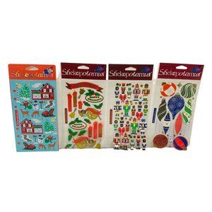 Vintage Stickopotumus Christmas Binder Sticker Lot of 4 Scrapbooking Planner